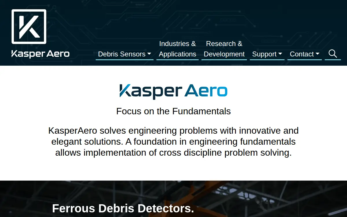 Homepage of Kasperaero LLC