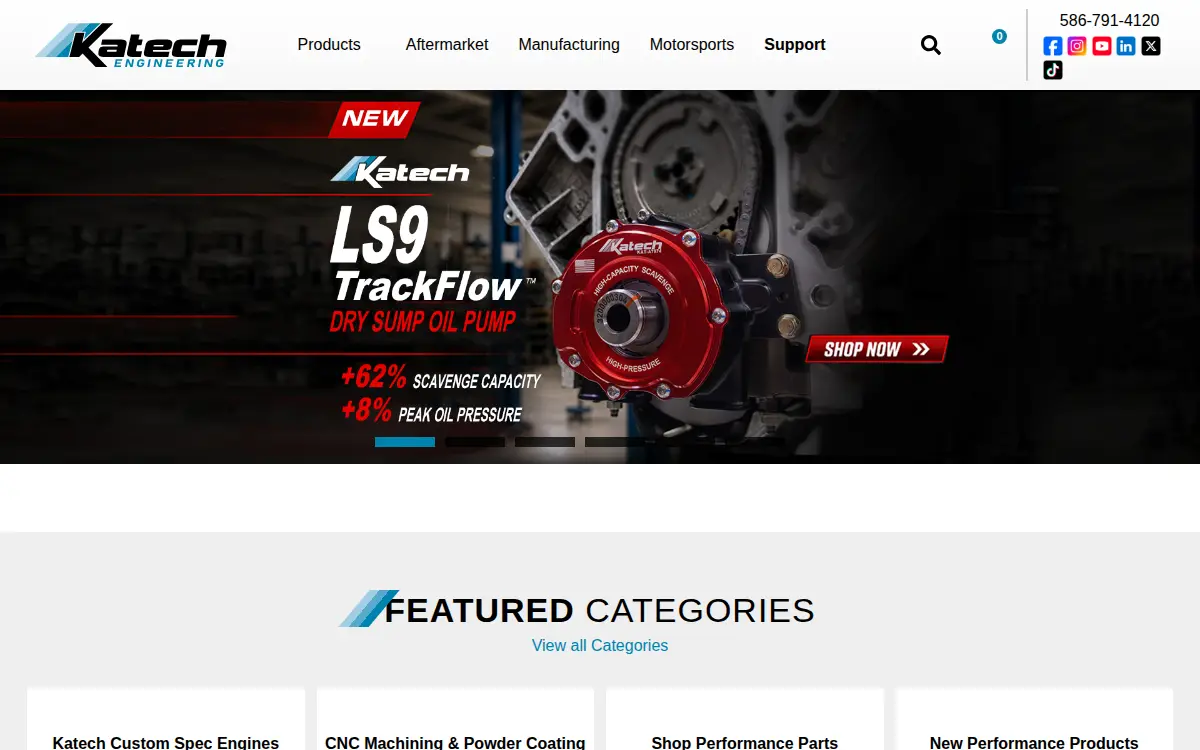 Homepage of Katech Engineering LLC