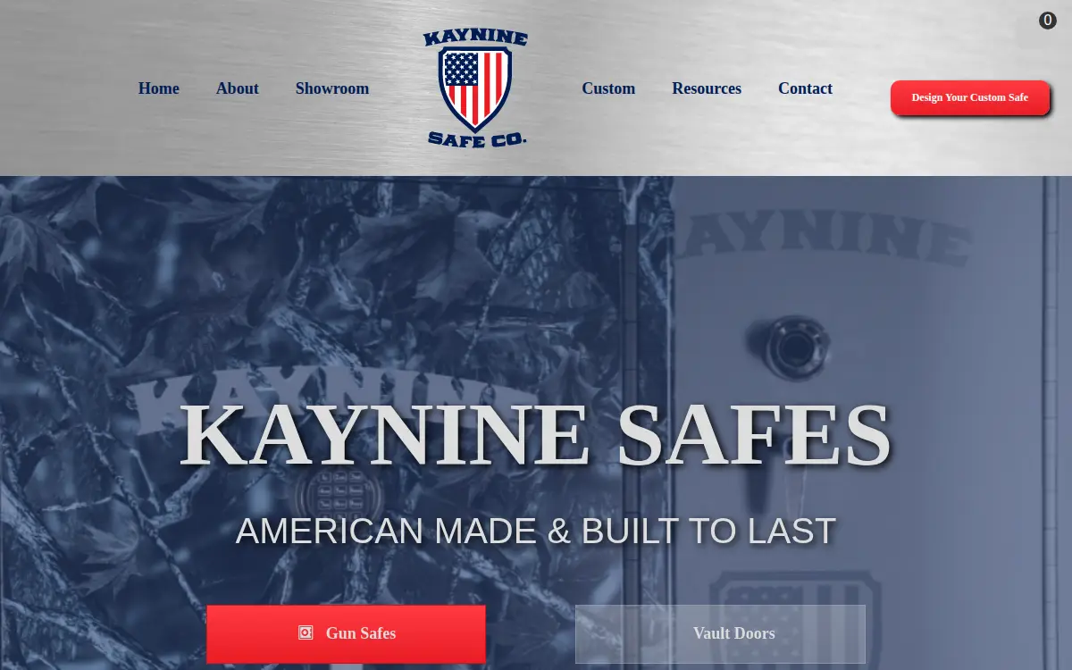 Homepage of Kaynine Safe CO
