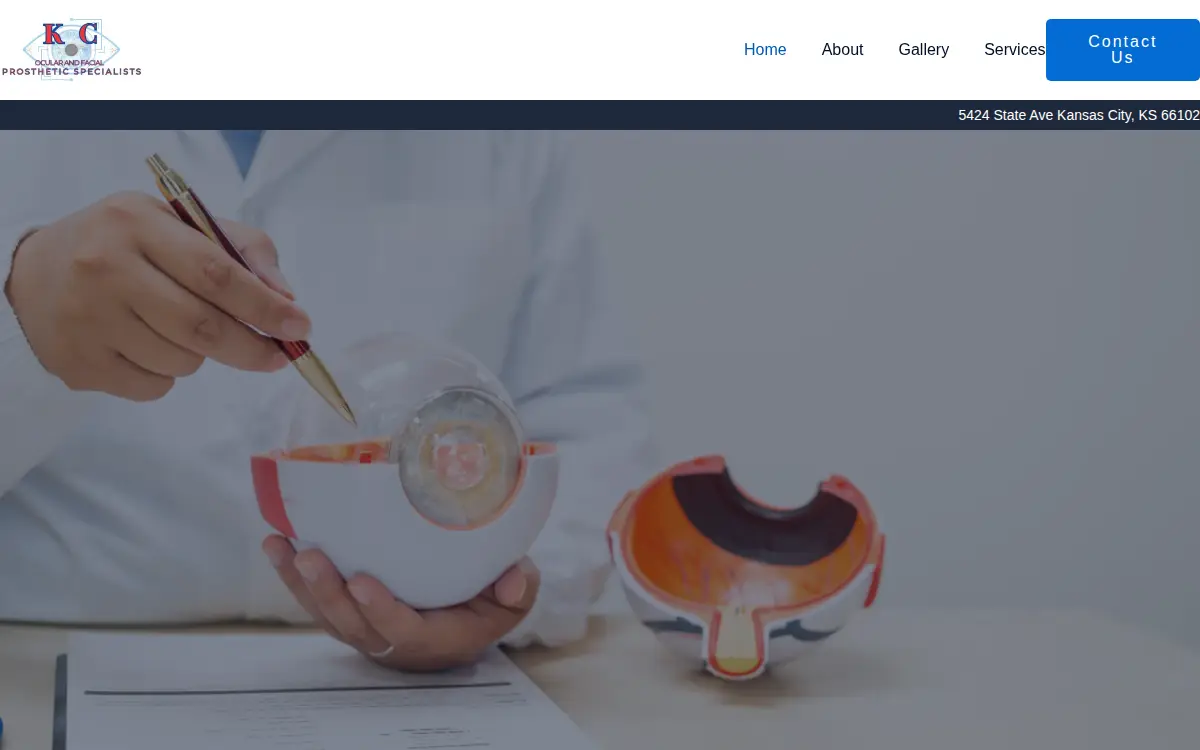 Homepage of Kc Ocular and Facial Prosthetics CO