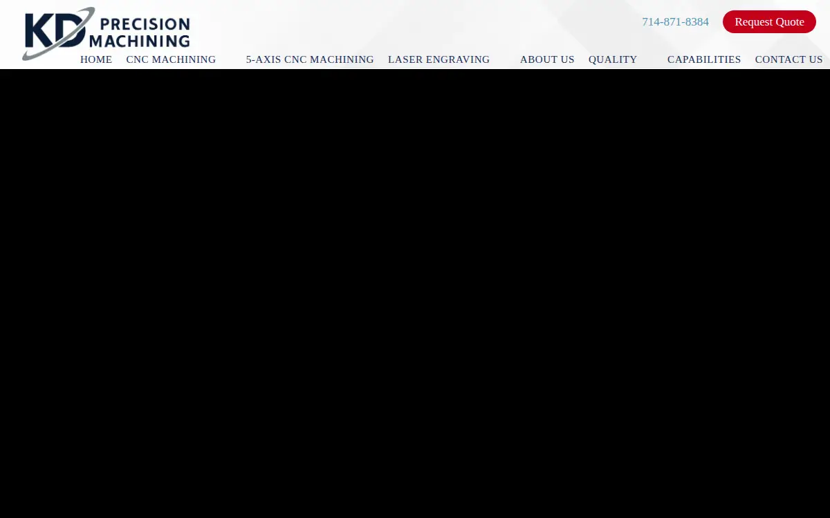 Homepage of Kd Precision Machining INC.