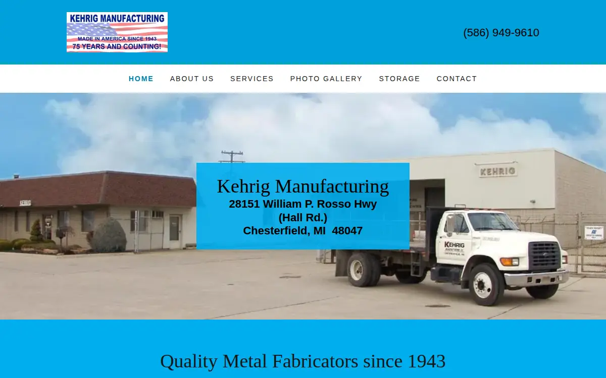 Homepage of The Kehrig Manufacturing Company