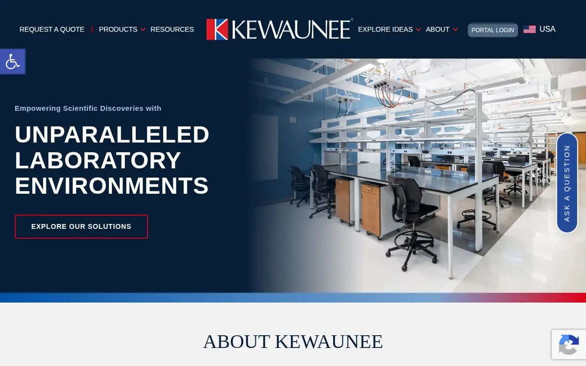 Homepage of Kewaunee Scientific Corporation