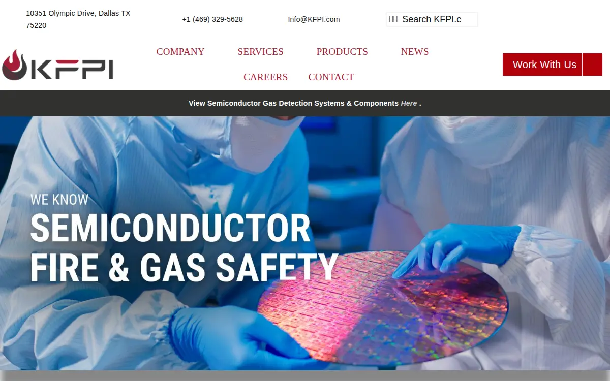 Homepage of Koetter Fire Protection International, LLC
