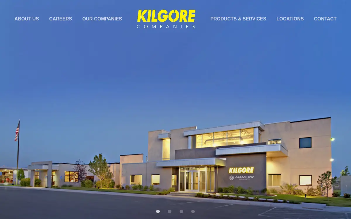 Homepage of Kilgore Companies, LLC