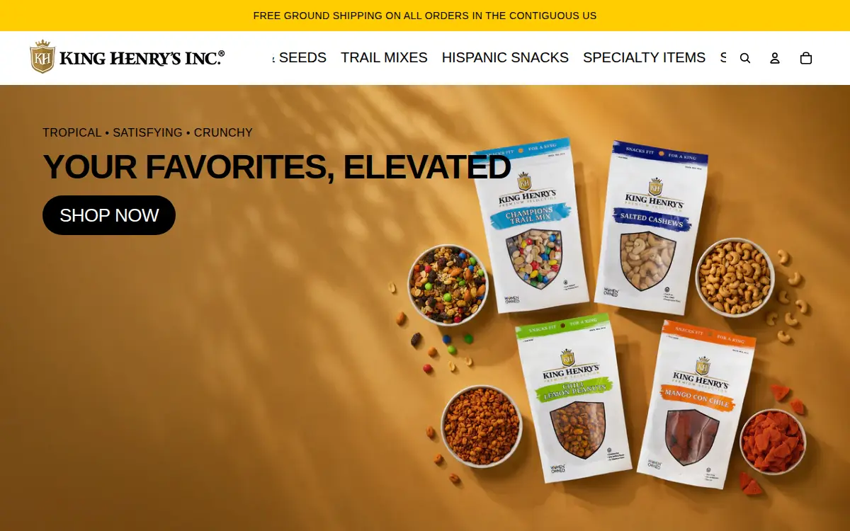 Homepage of King Henry's INC