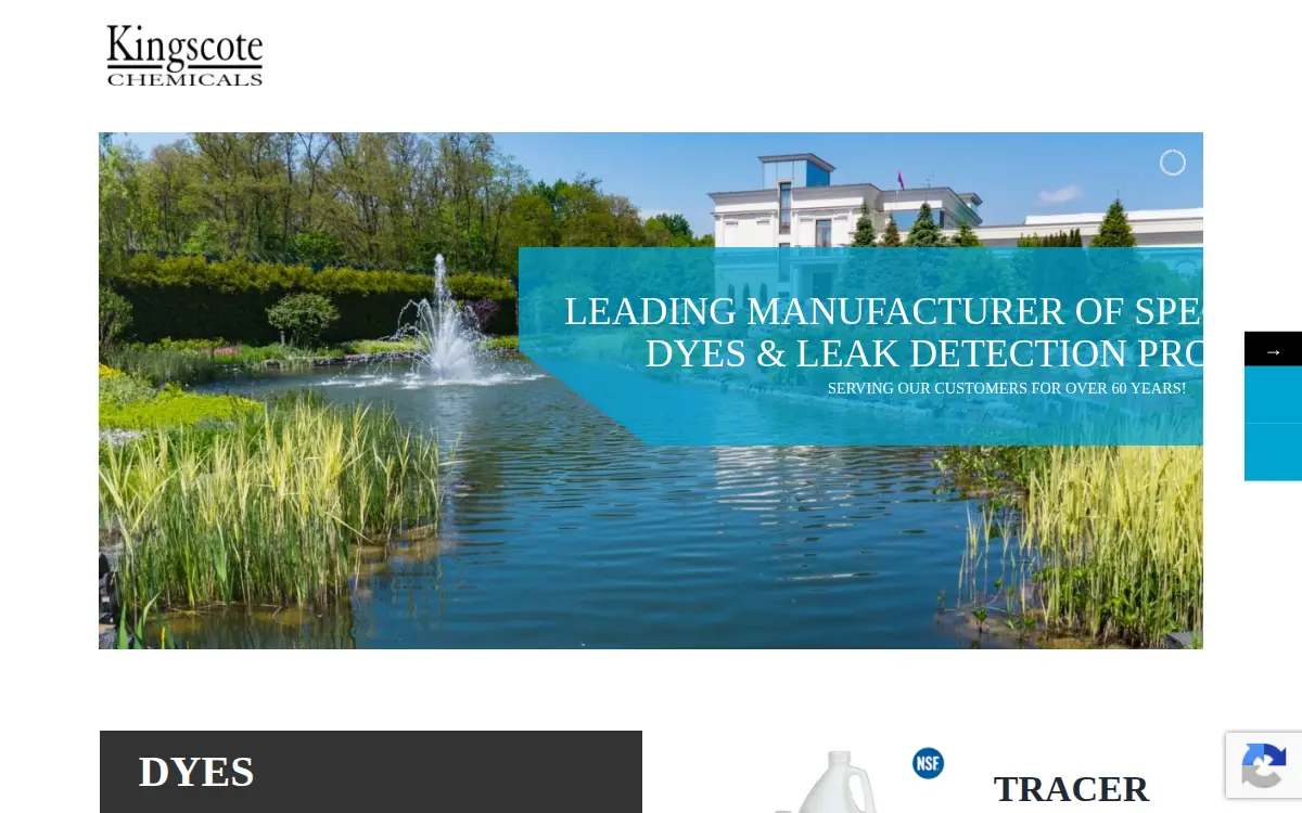 Homepage of Kingscote Chemicals INC