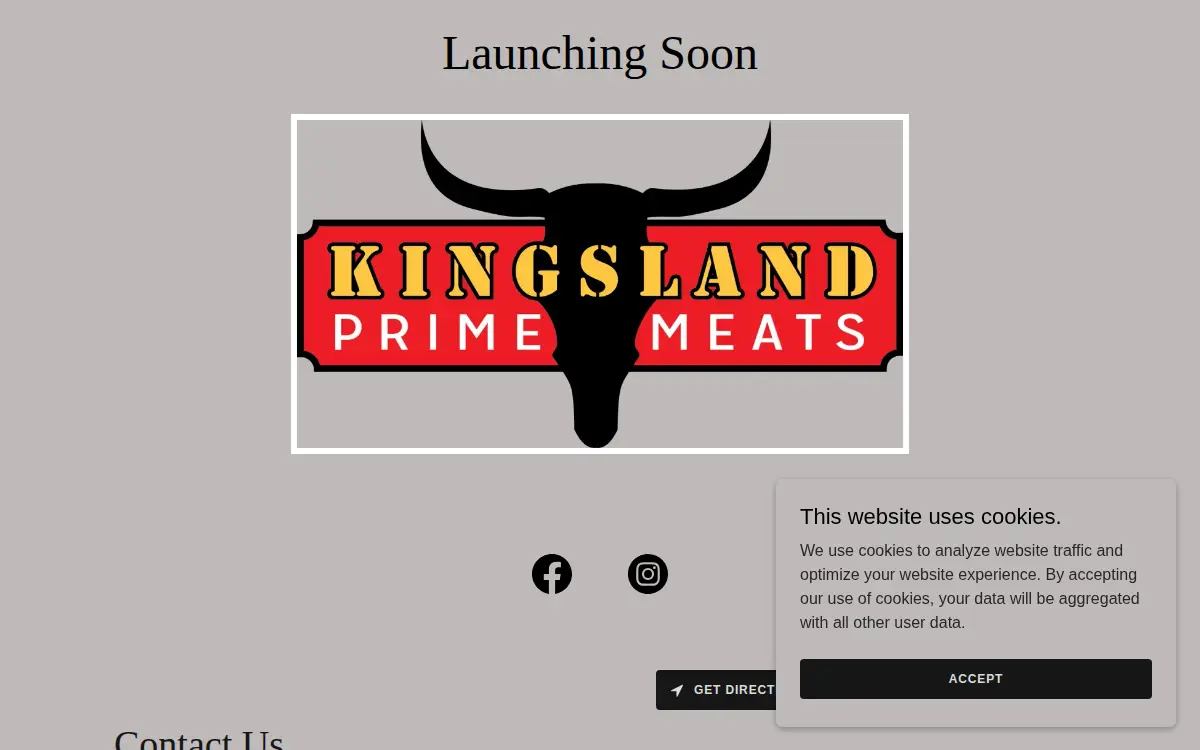 Homepage of Kingsland Prime Meats, LLC