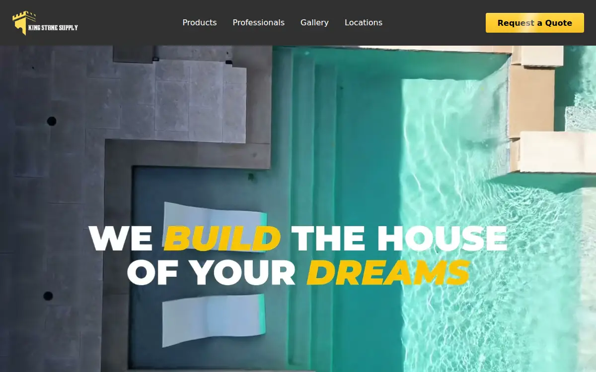 Homepage of Kingstone Supply LLC