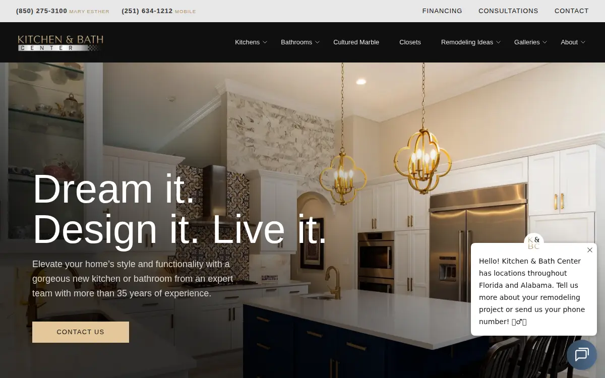 Homepage of Kitchen & Bath Center LLC
