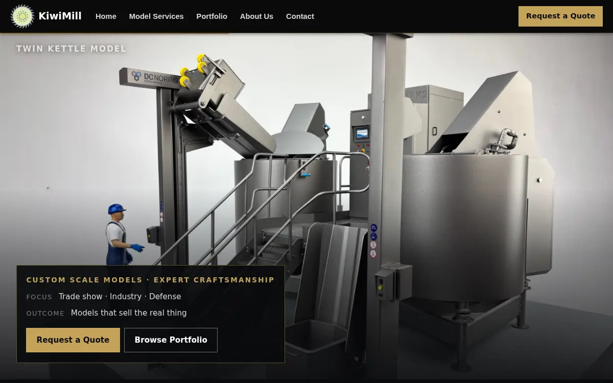 Homepage of Kiwimill, LLC