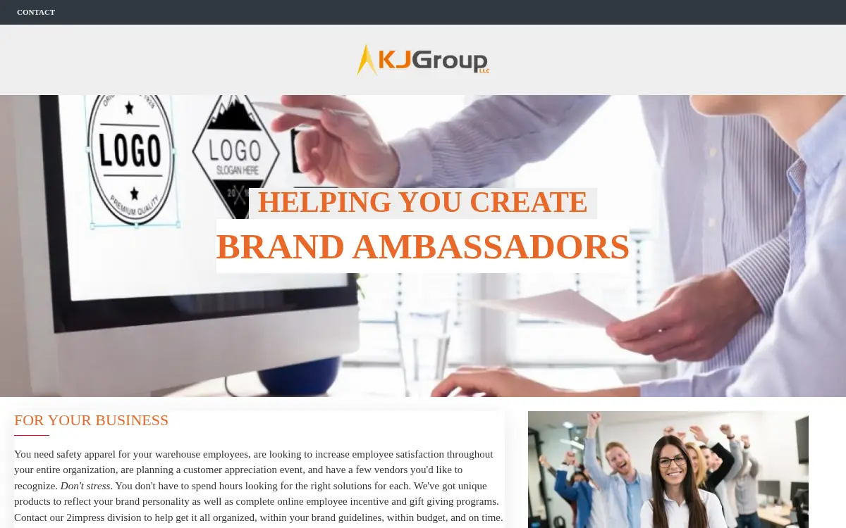 Homepage of Kj Group LLC