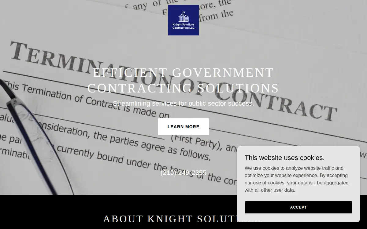 Homepage of Knight Solutions Contracting LLC