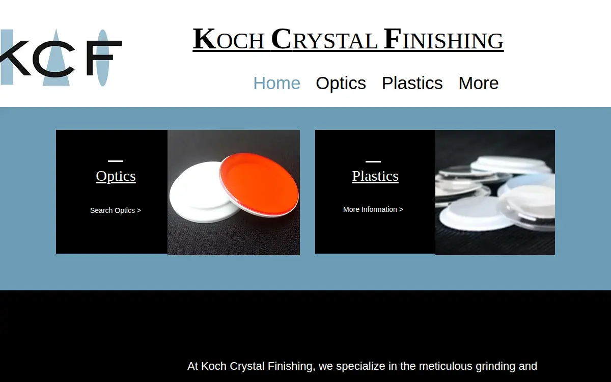 Homepage of Koch Crystal Finishing INC