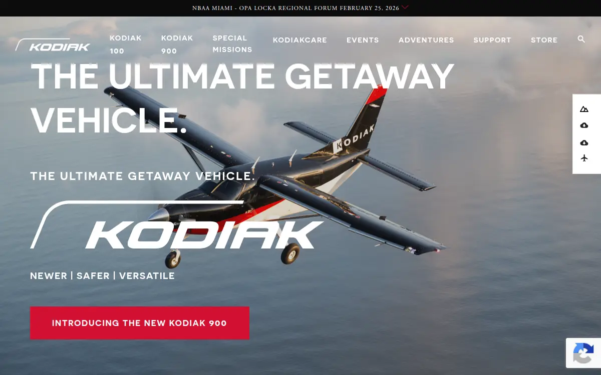 Homepage of Kodiak Aircraft Company, INC.