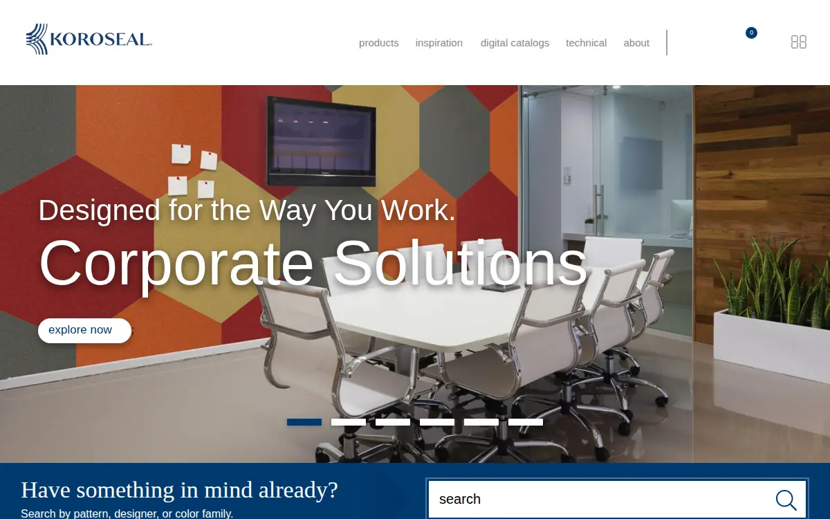 Homepage of Koroseal Interior Products LLC