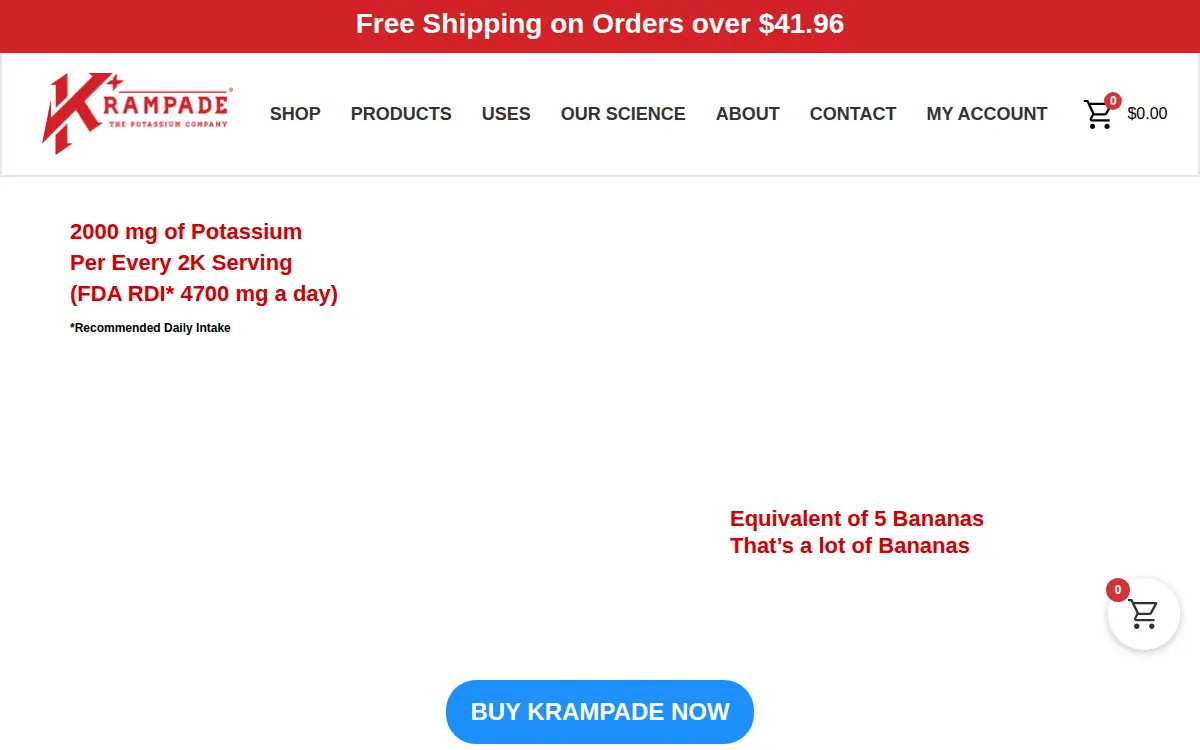 Homepage of Krampade LLC
