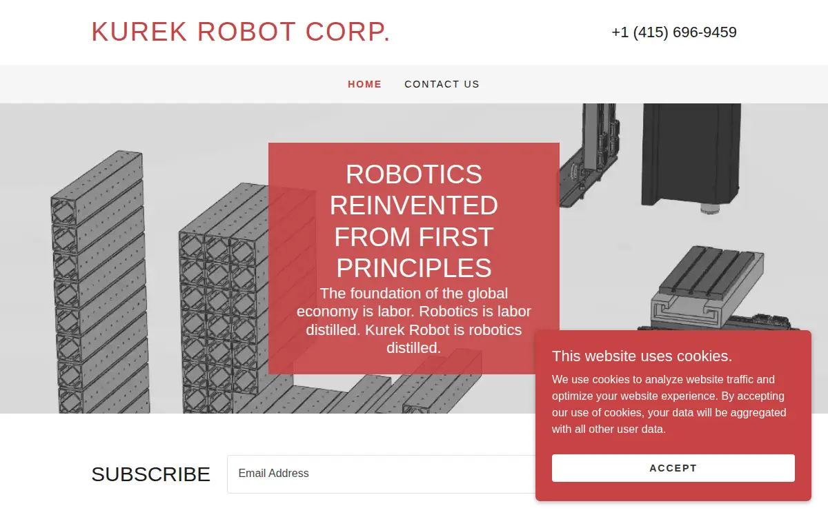 Homepage of Kurek Robot CORP