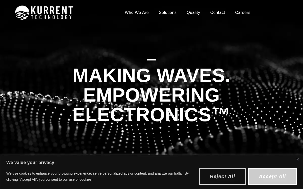 Homepage of Minority Components INC.