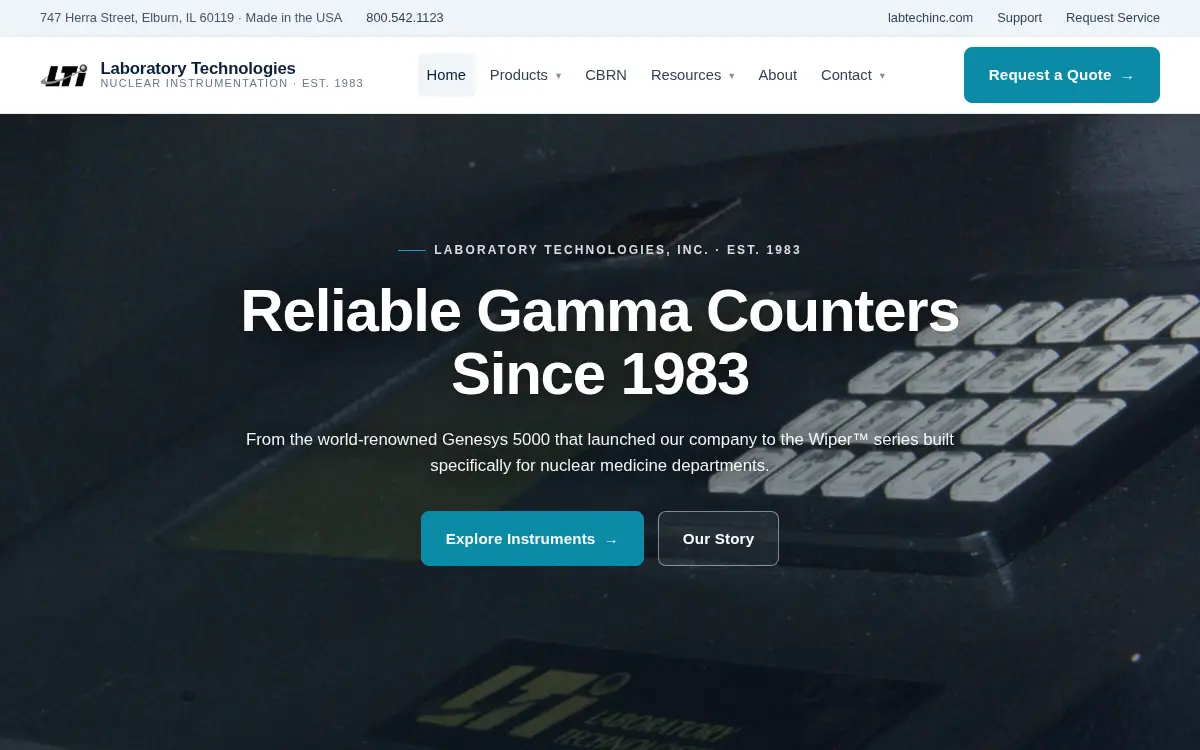 Homepage of Laboratory Technologies INC