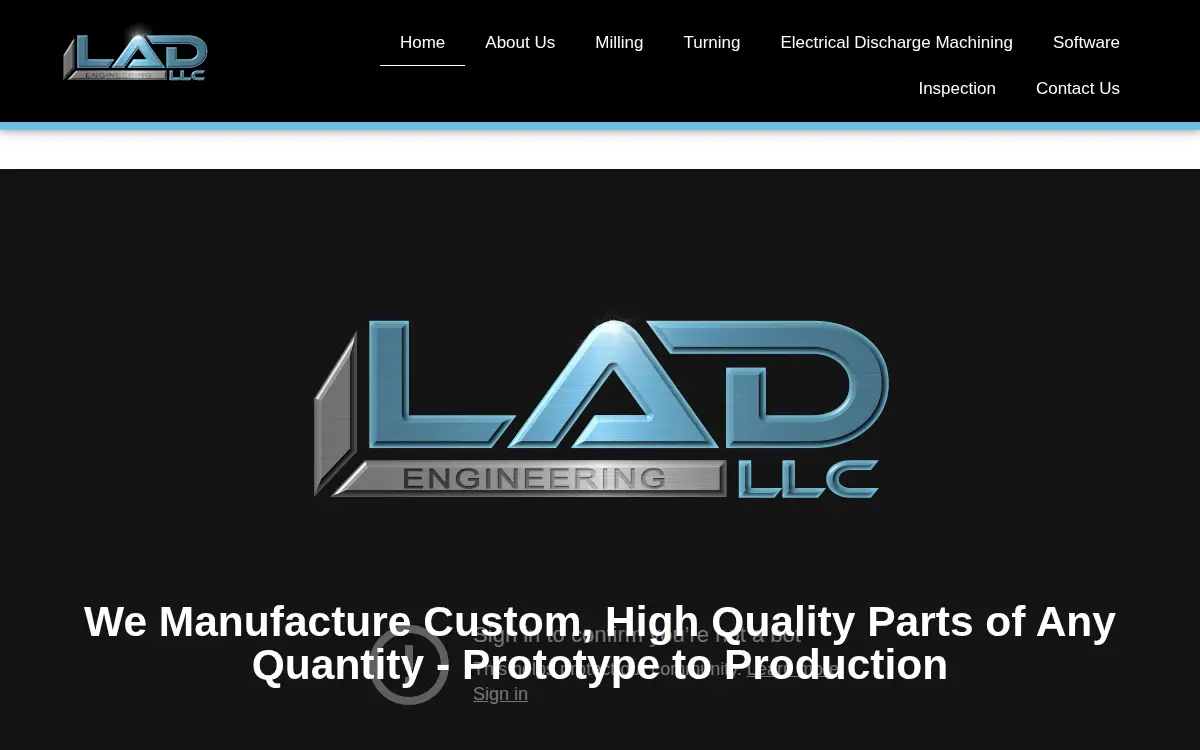 Homepage of Lad Engineering LLC