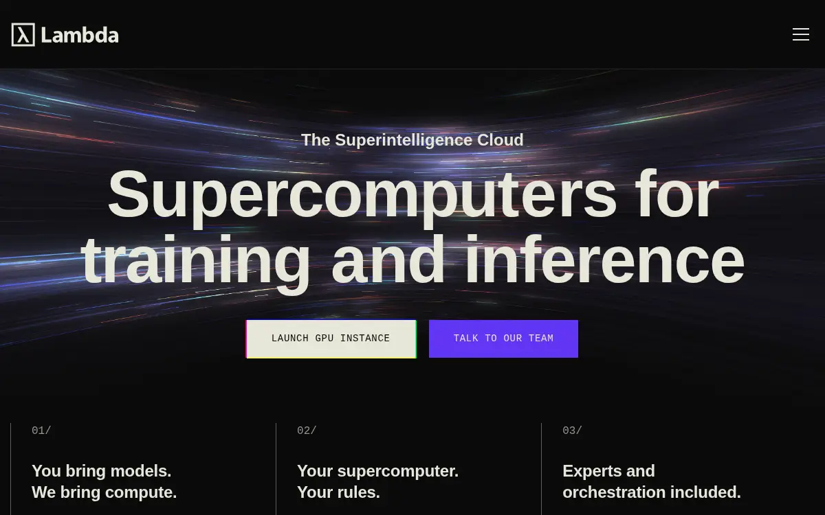 Homepage of Lambda INC