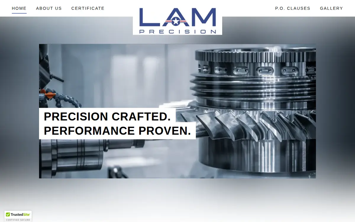 Homepage of Lam Precision, INC
