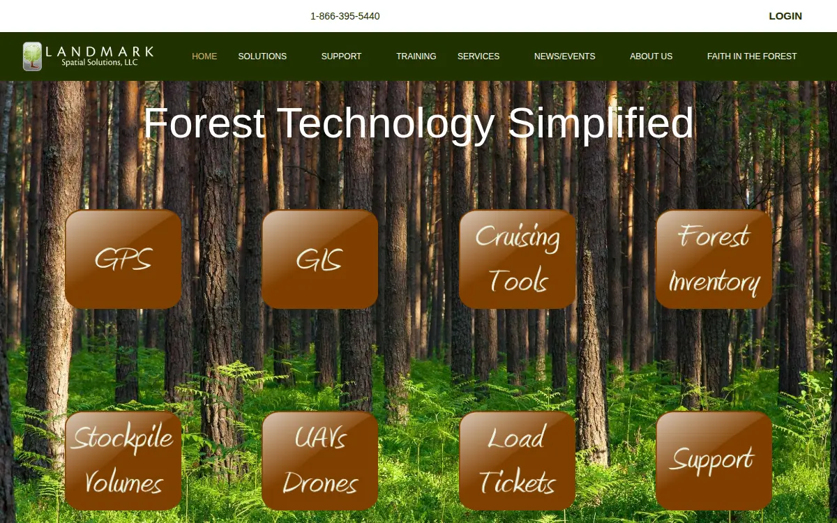 Homepage of Landmark Spatial Solutions LLC