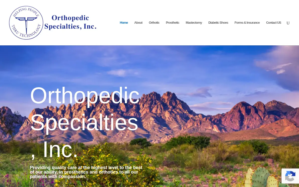 Homepage of Orthopedic Specialties, INC.