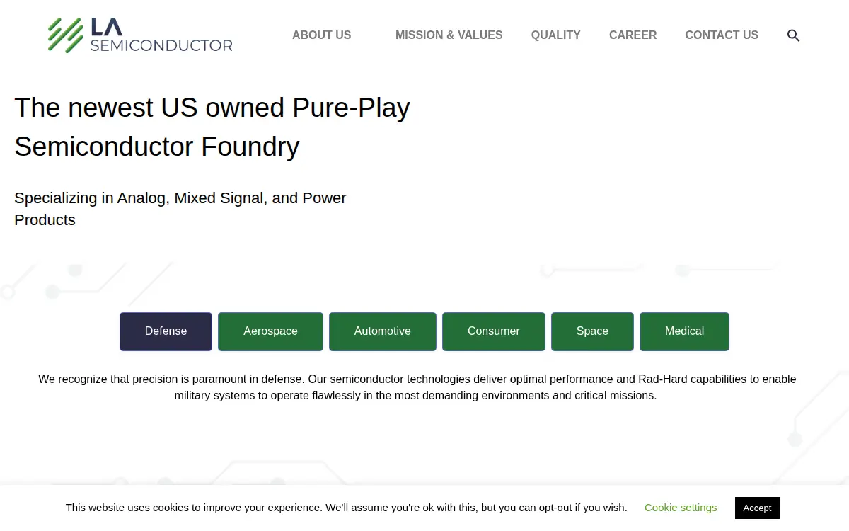 Homepage of La Semiconductor LLC