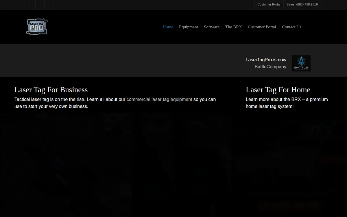 Homepage of Laser Tag Pro INC
