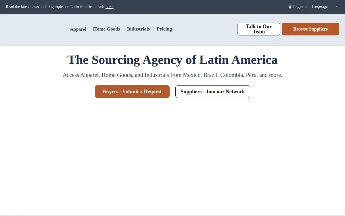 Homepage of Papaya Marketplace LLC