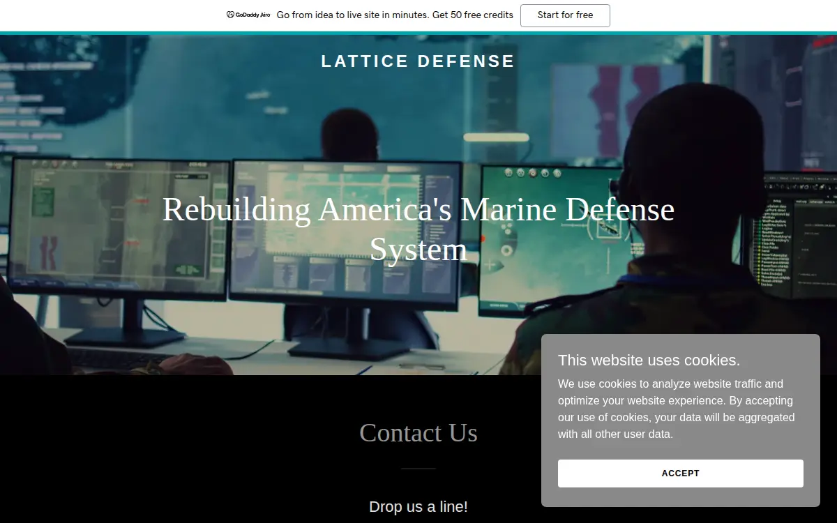 Homepage of Lattice Defense LLC