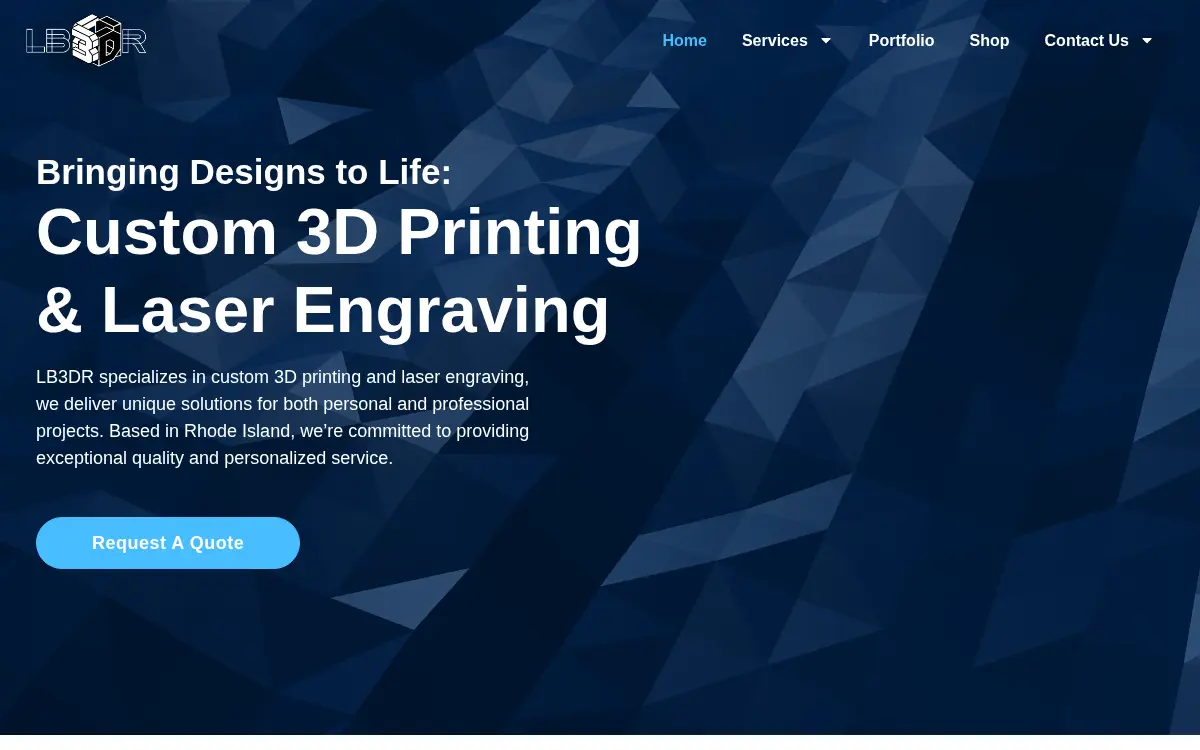 Homepage of Lb3dr LLC