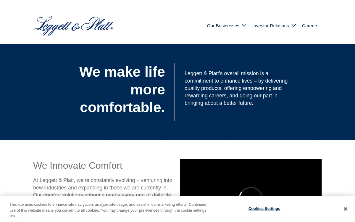 Homepage of Leggett & Platt, Incorporated