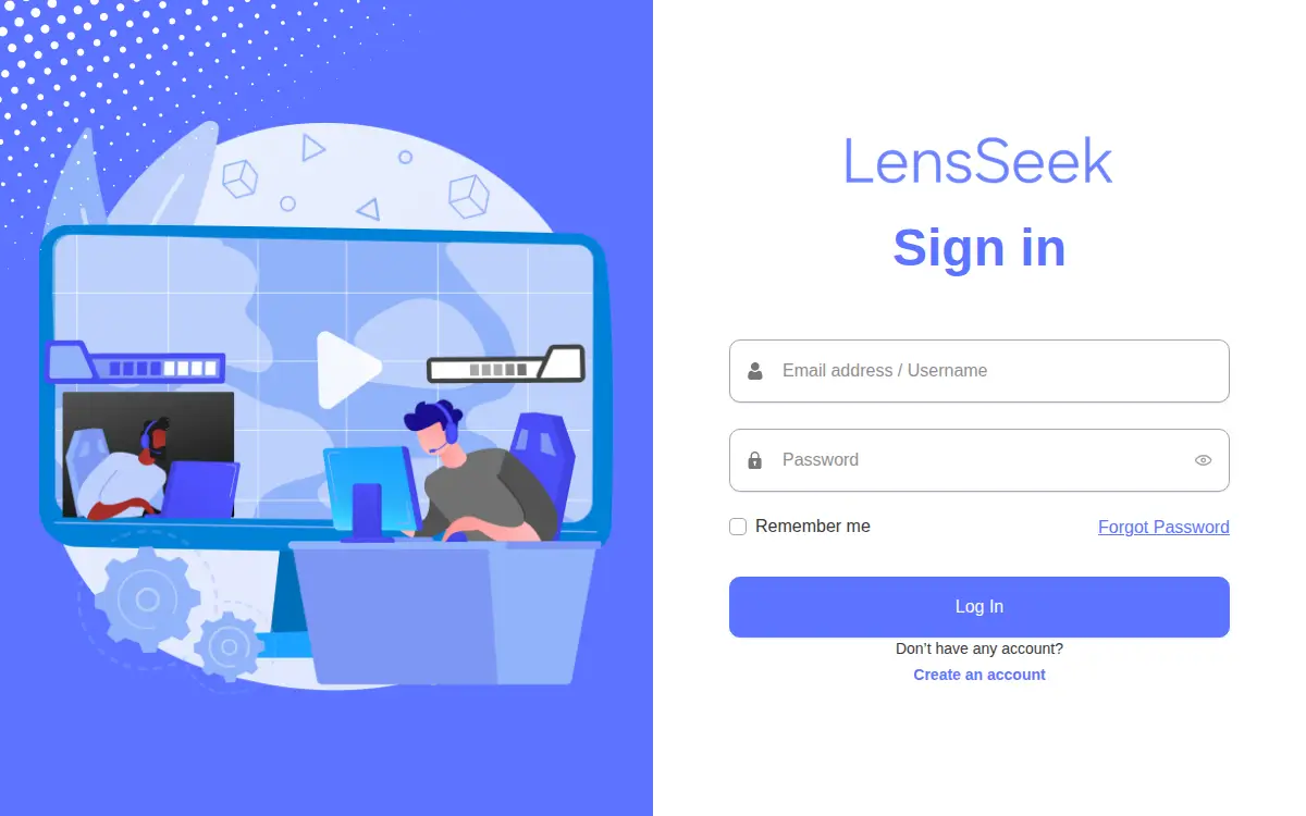 Homepage of Lensseek LLC