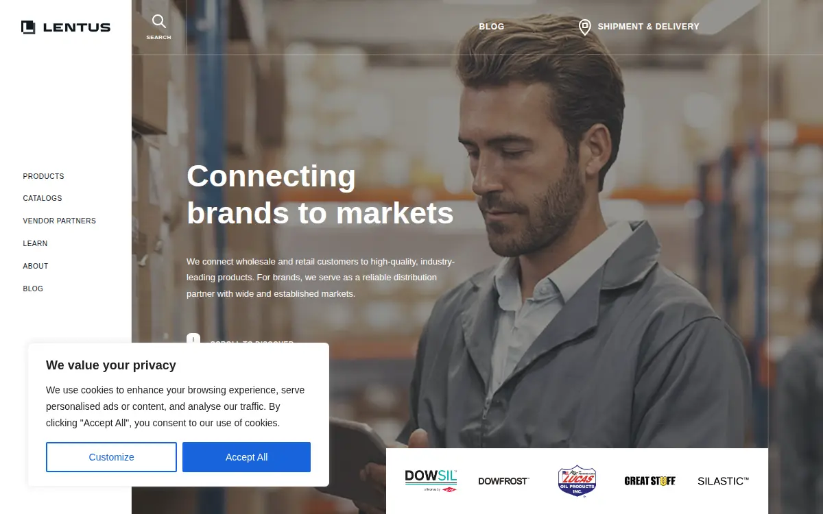 Homepage of Lentus LLC