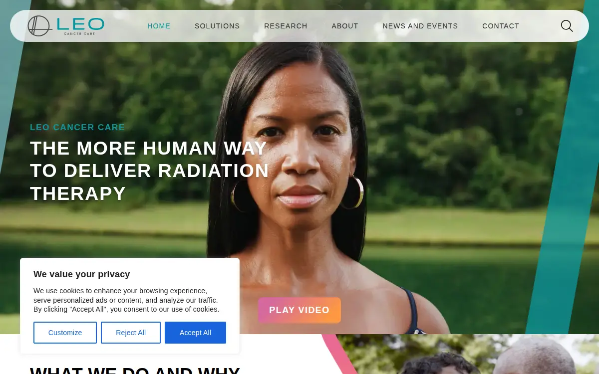Homepage of Leo Cancer Care, INC.