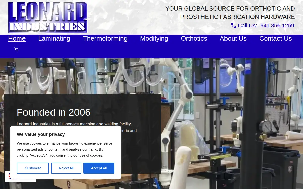 Homepage of Leonard Industries, INC.