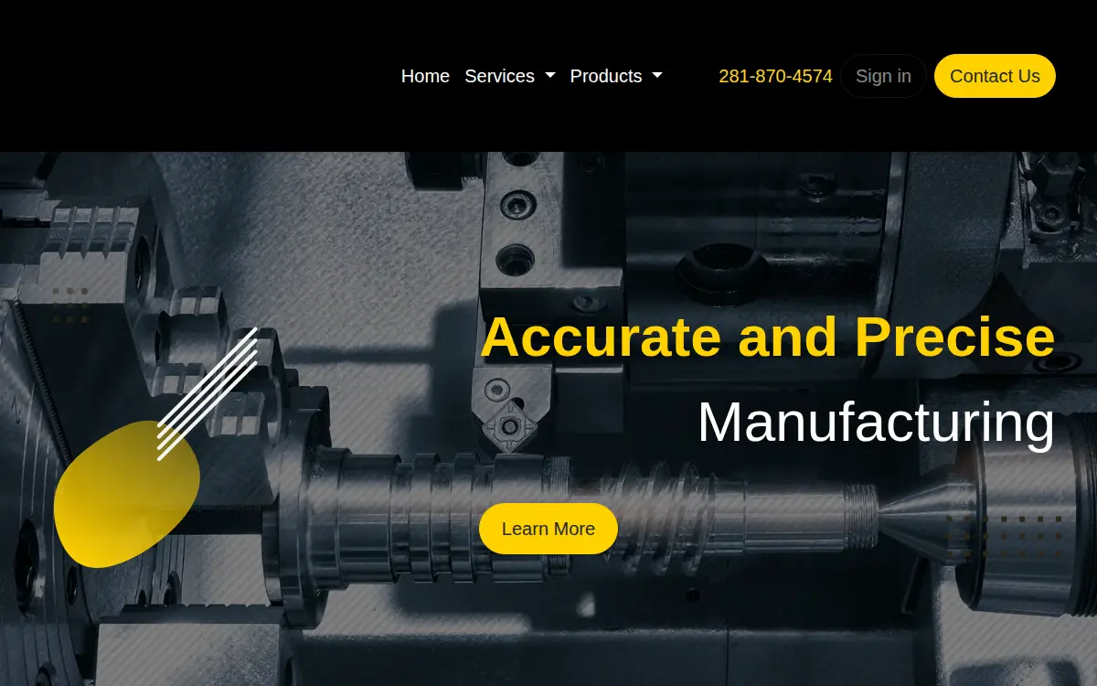 Homepage of Leonce Manufacturing LLC