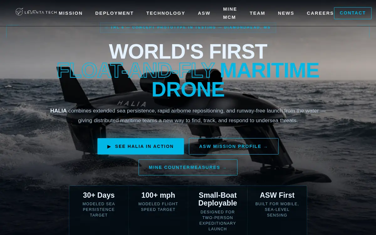 Homepage of Levanta Tech INC.