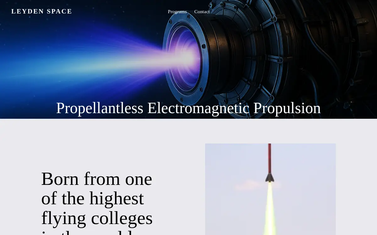 Homepage of Leyden Limited