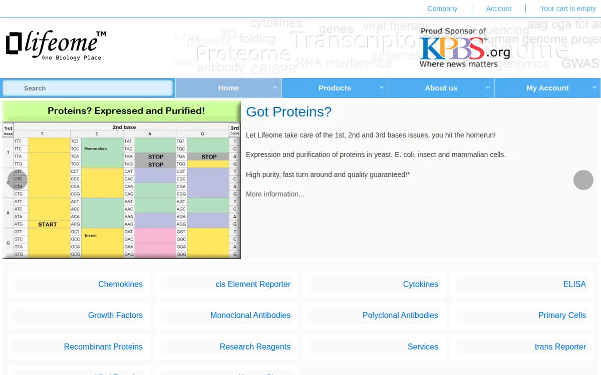 Homepage of Lifeome Biolabs INC
