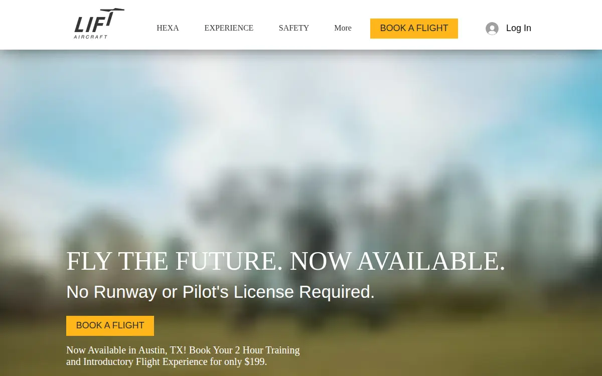 Homepage of Lift Aircraft INC