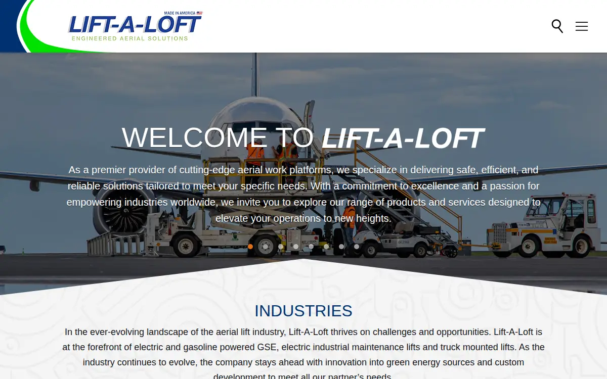 Homepage of Lift-a-loft, LLC
