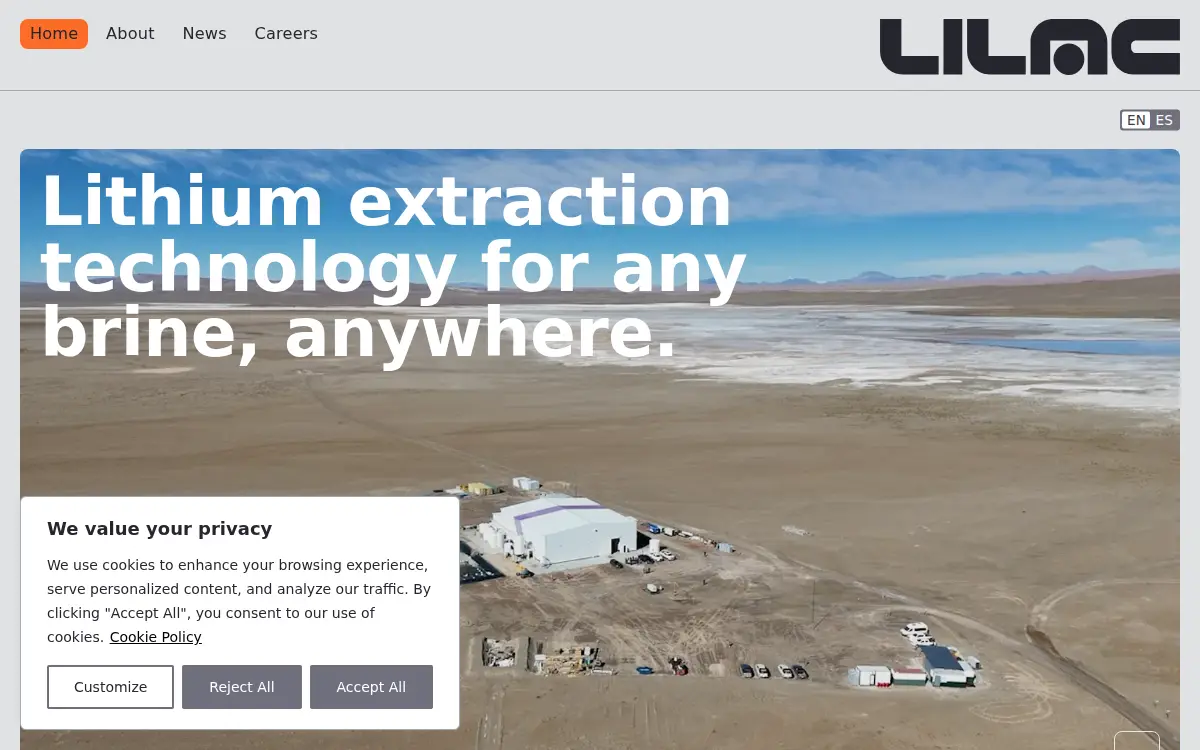 Homepage of Lilac Solutions INC