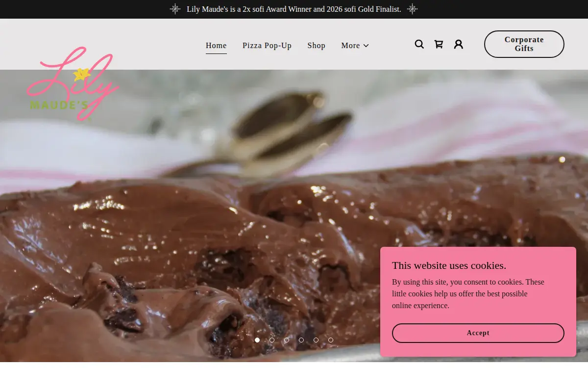 Homepage of Lily Maude's, LLC