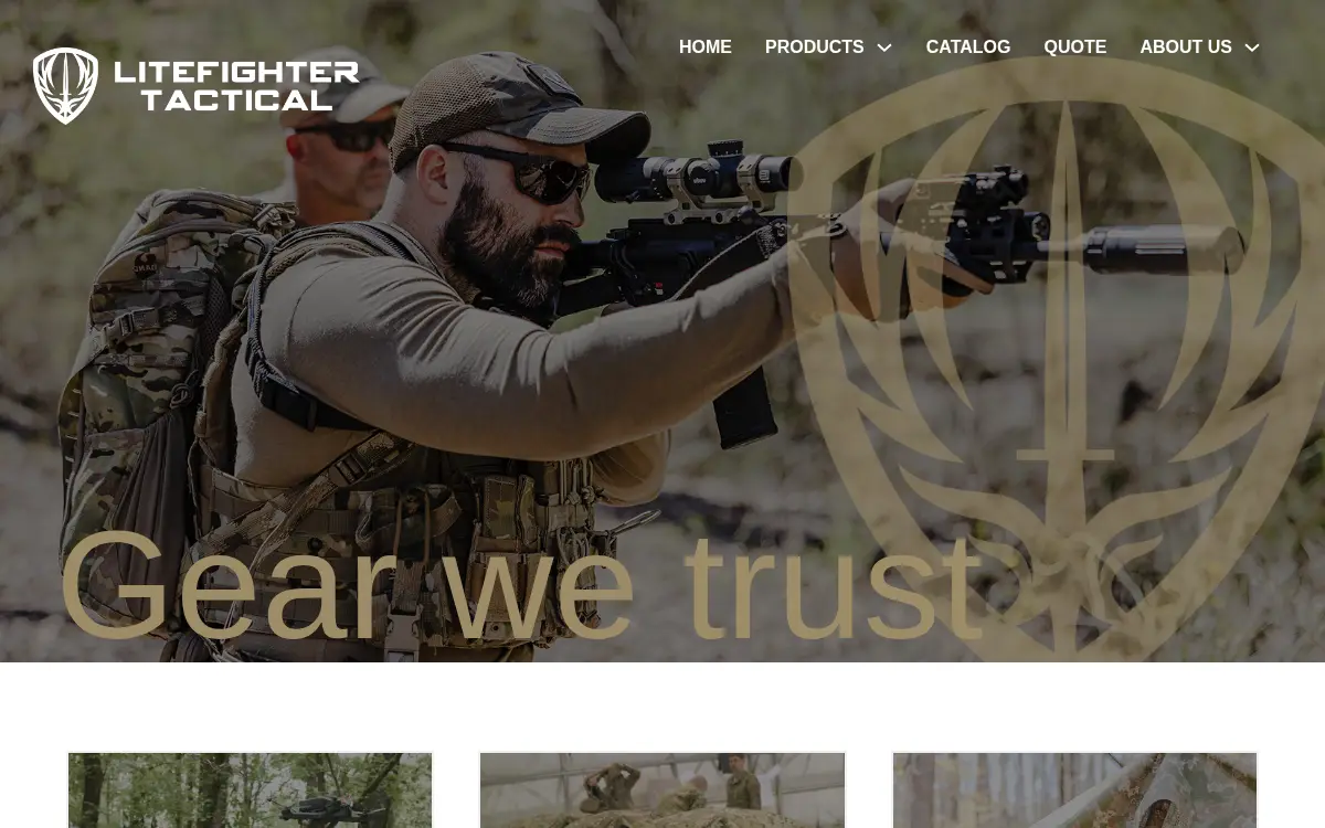 Homepage of Litefighter Tactical LLC