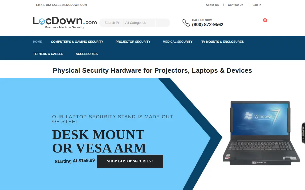 Homepage of Locdown Com