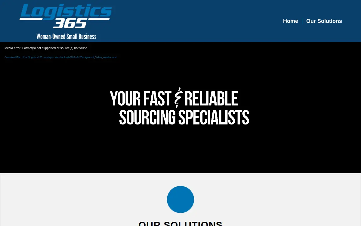 Homepage of Logistics365 INC